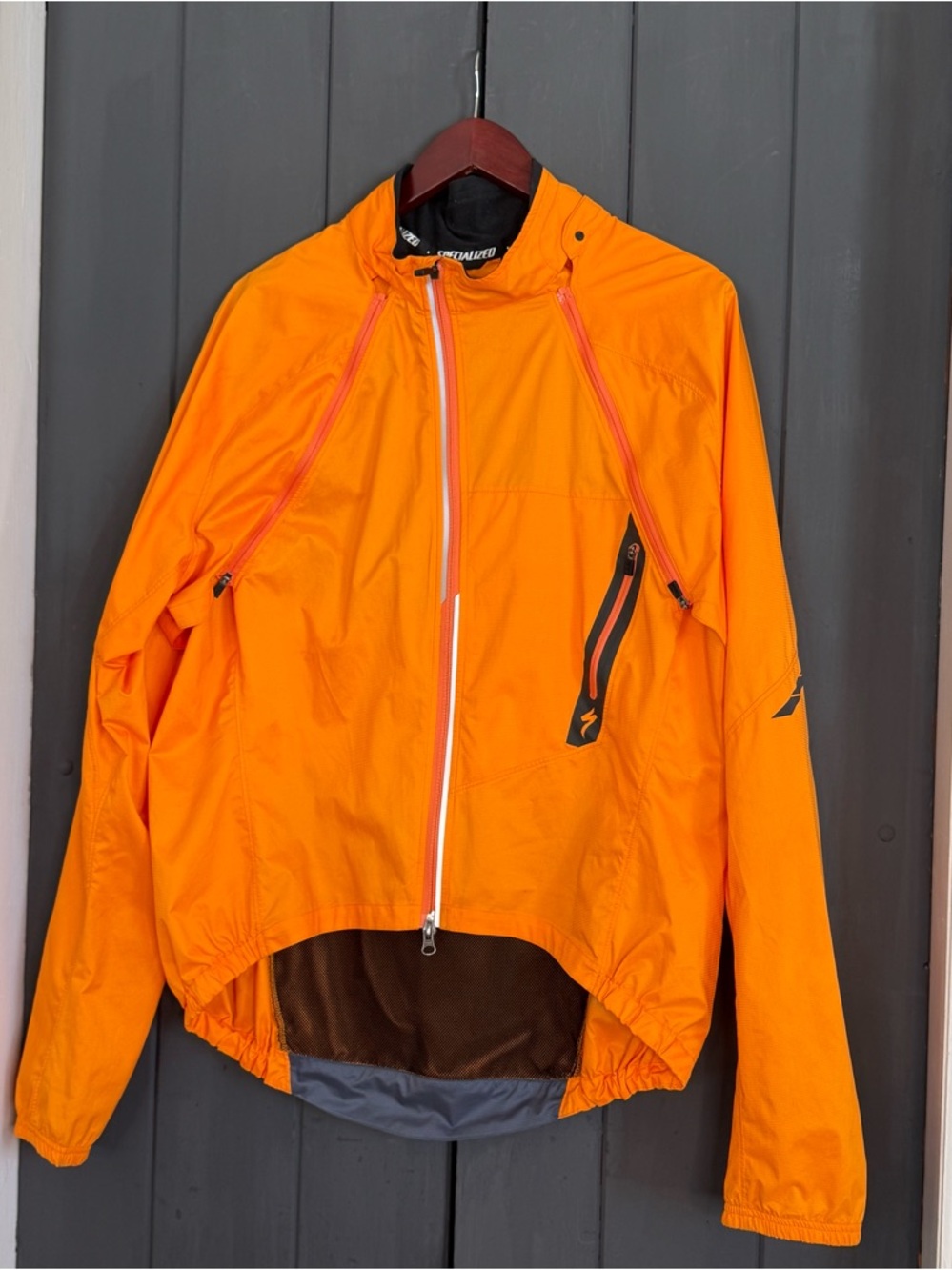 Specialized Bright Orange Men's Cycling Windbreaker Jacket